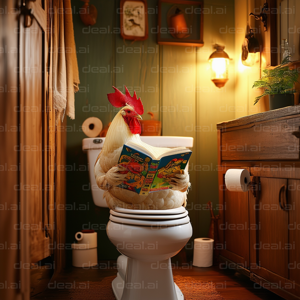 Rooster's Bathroom Reading Moment