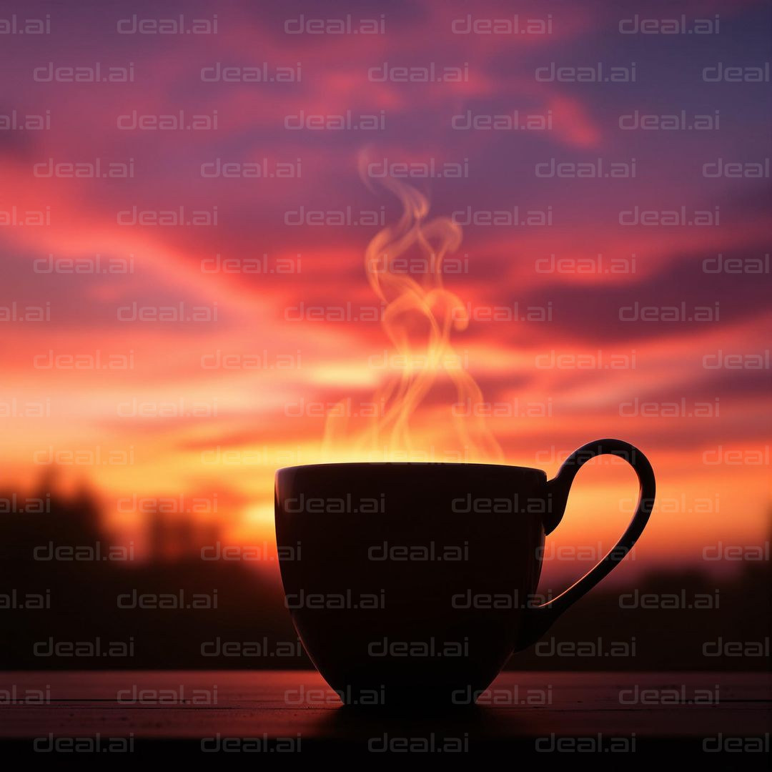 Morning Serenity: Coffee and Sunrise