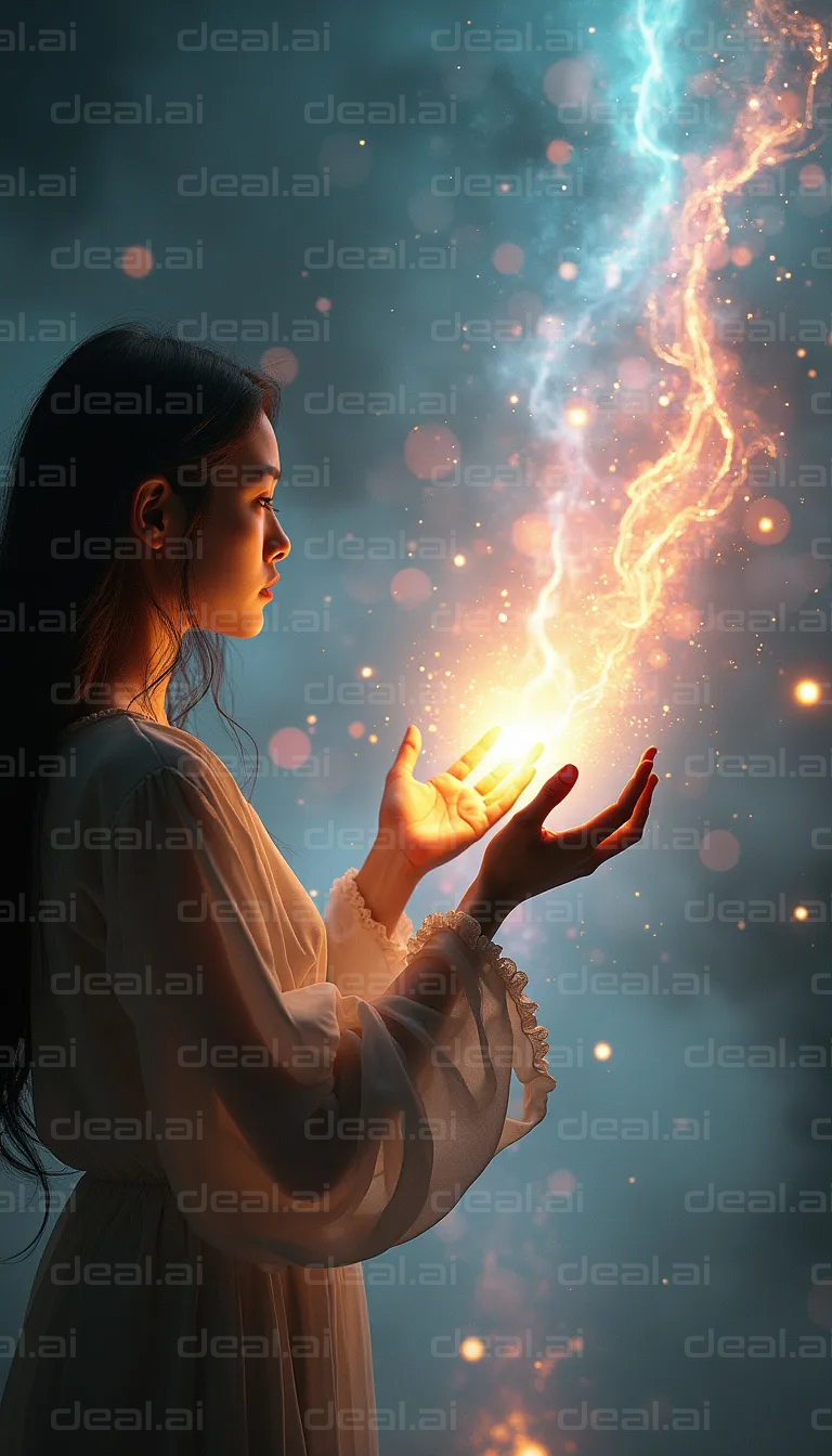 "Enchanting Light Emanates from Hands"