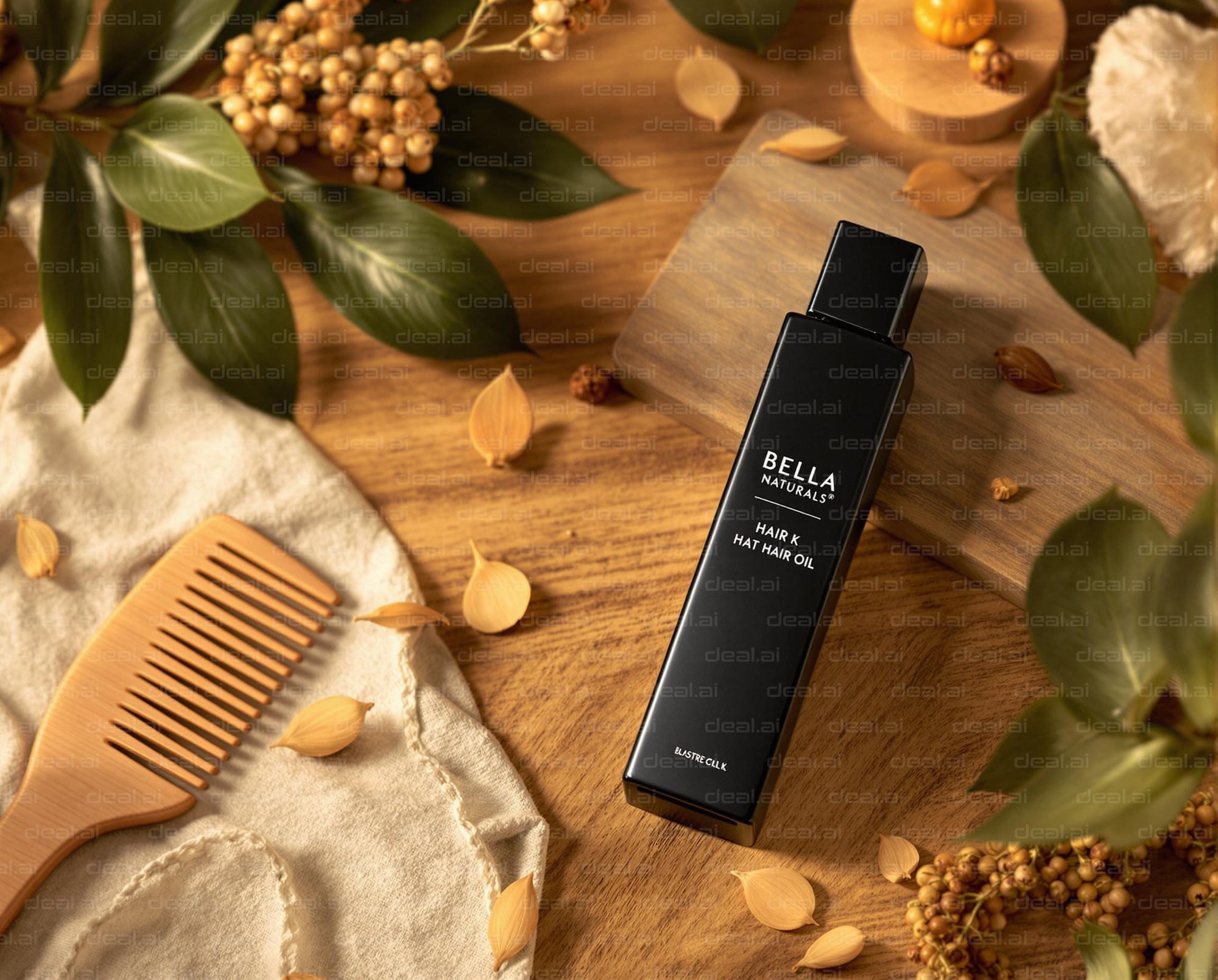 "Natural Hair Oil with Comb"