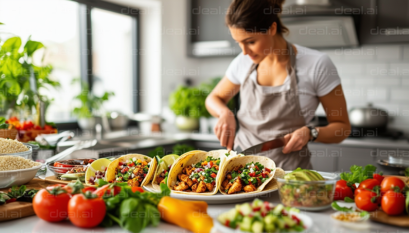 Preparing Fresh Homemade Tacos