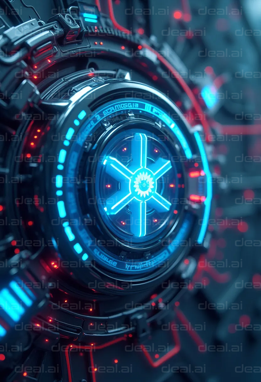 Futuristic Glowing Tech Interface