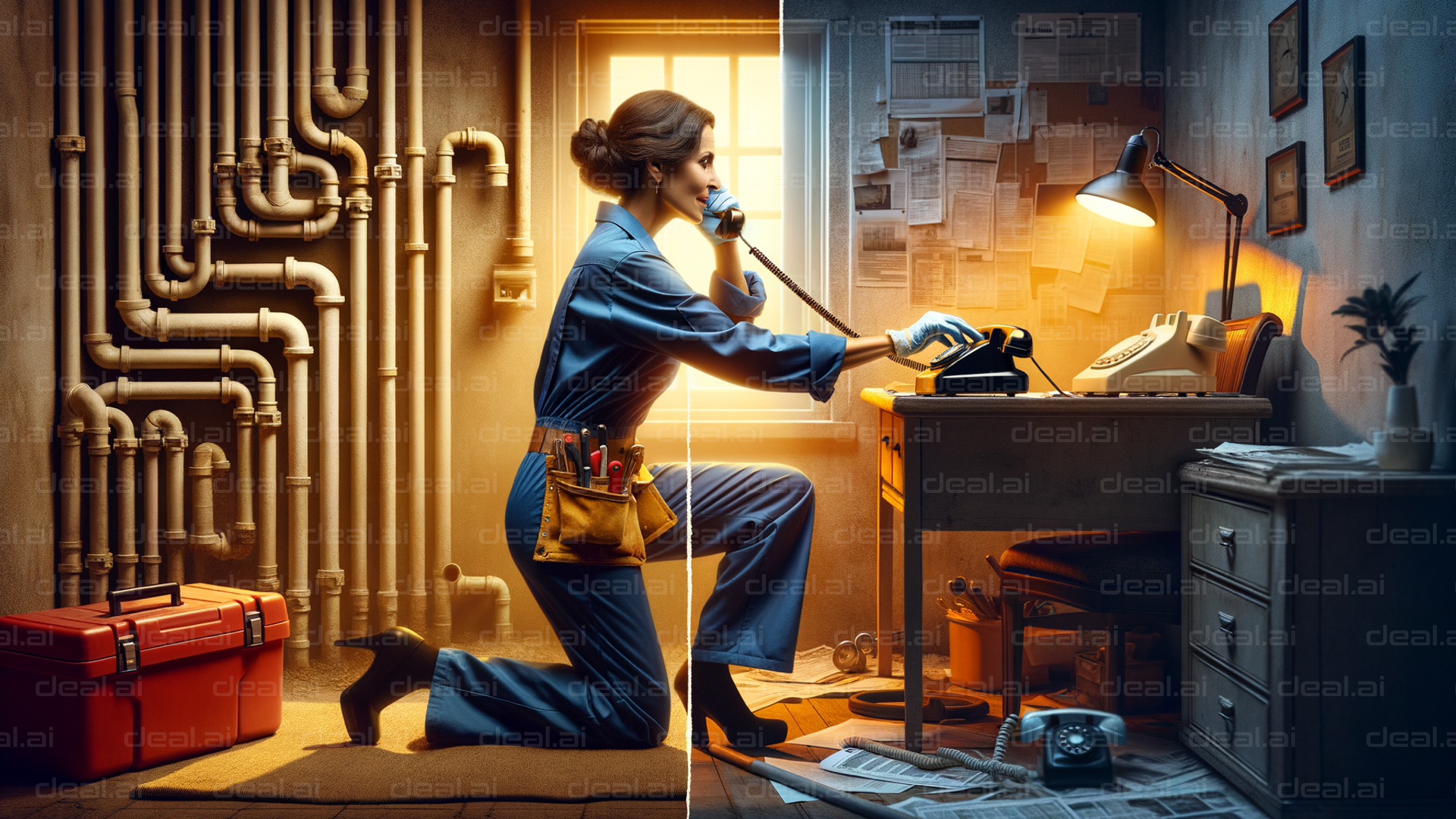 "Dual Roles: Engineer and Office Worker"