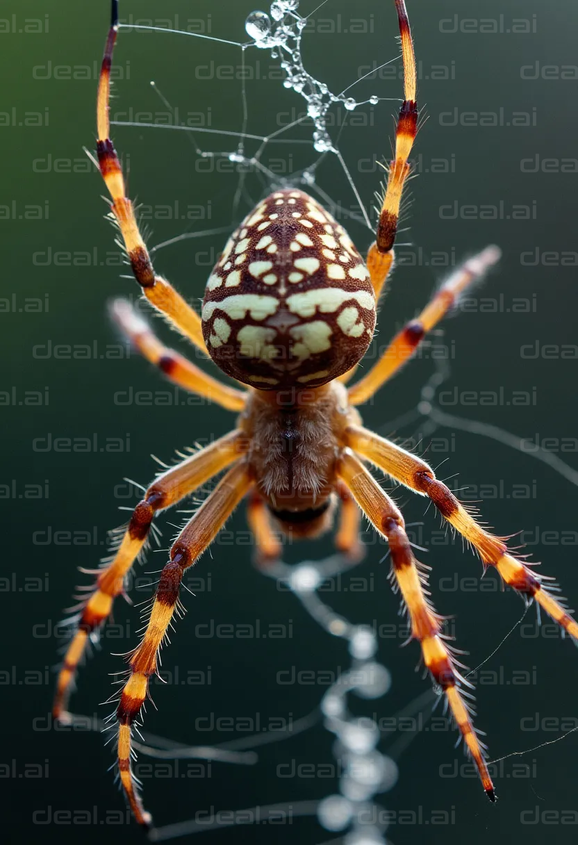 "Intricate Spider Web Design Close-Up"