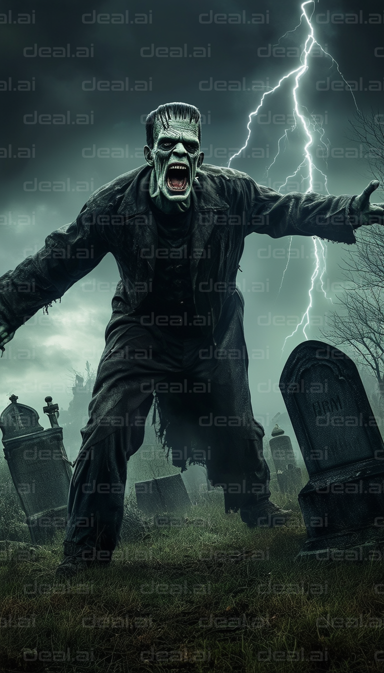 "Frankenstein's Monster in the Storm"