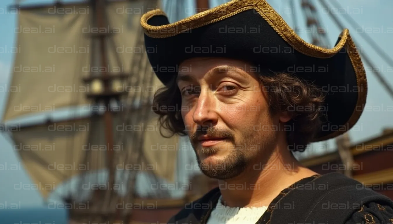 Ship Captain in Tricorn Hat