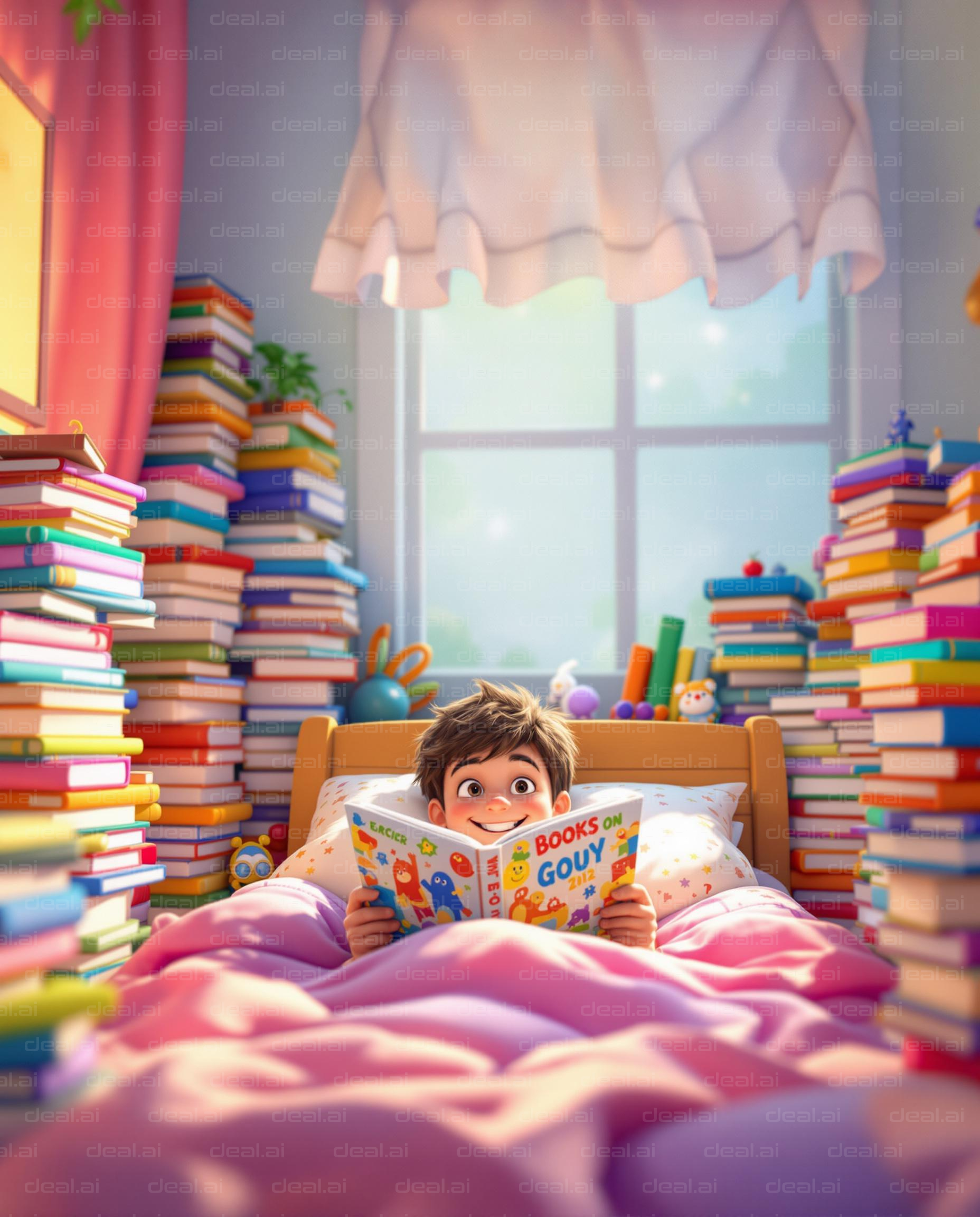 "Reading Adventure in Bed"