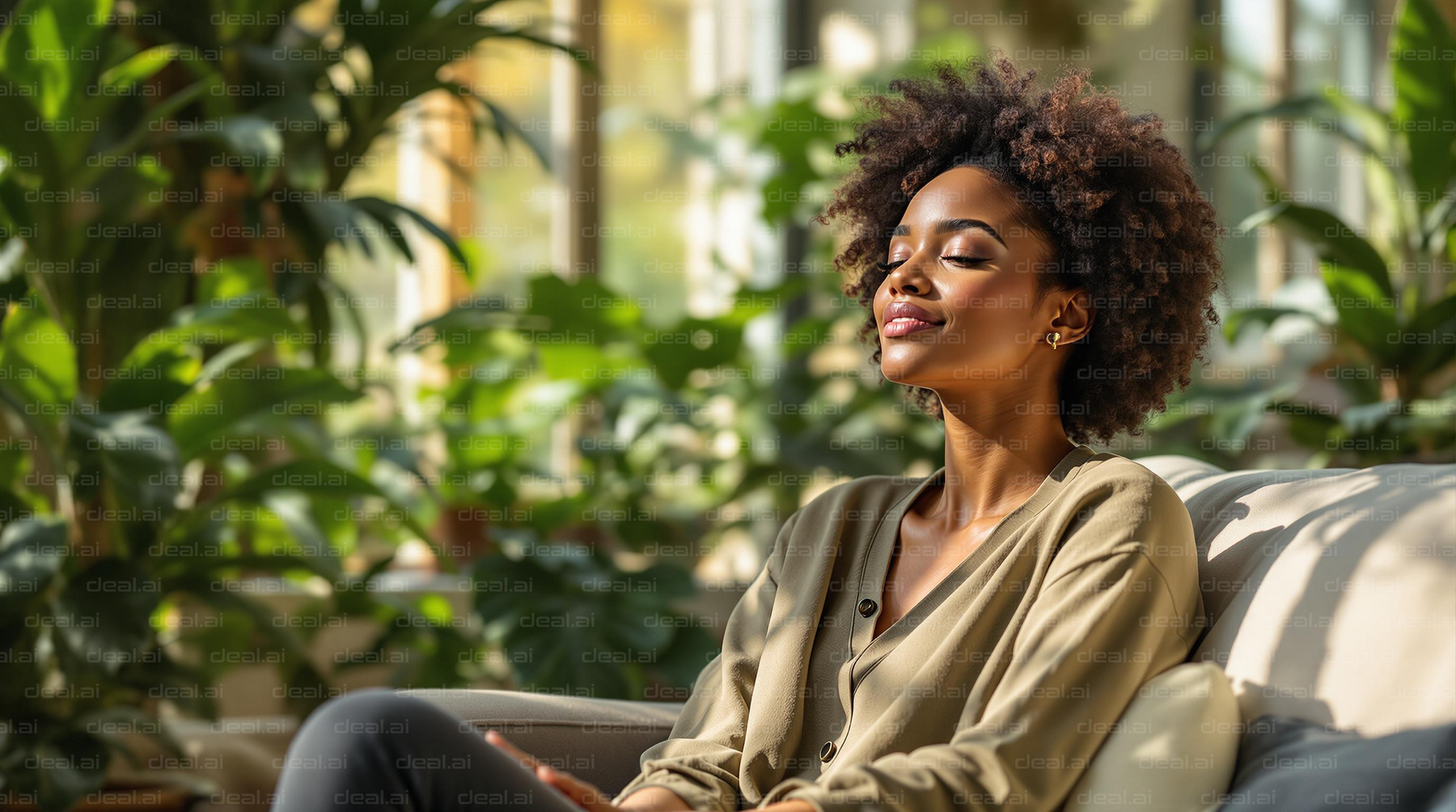 Peaceful Moment in the Sunroom