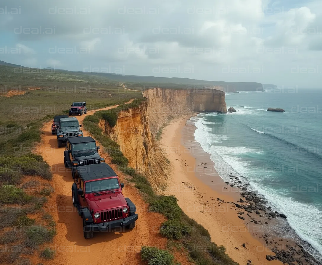 Jeep Adventure on Coastal Cliffs