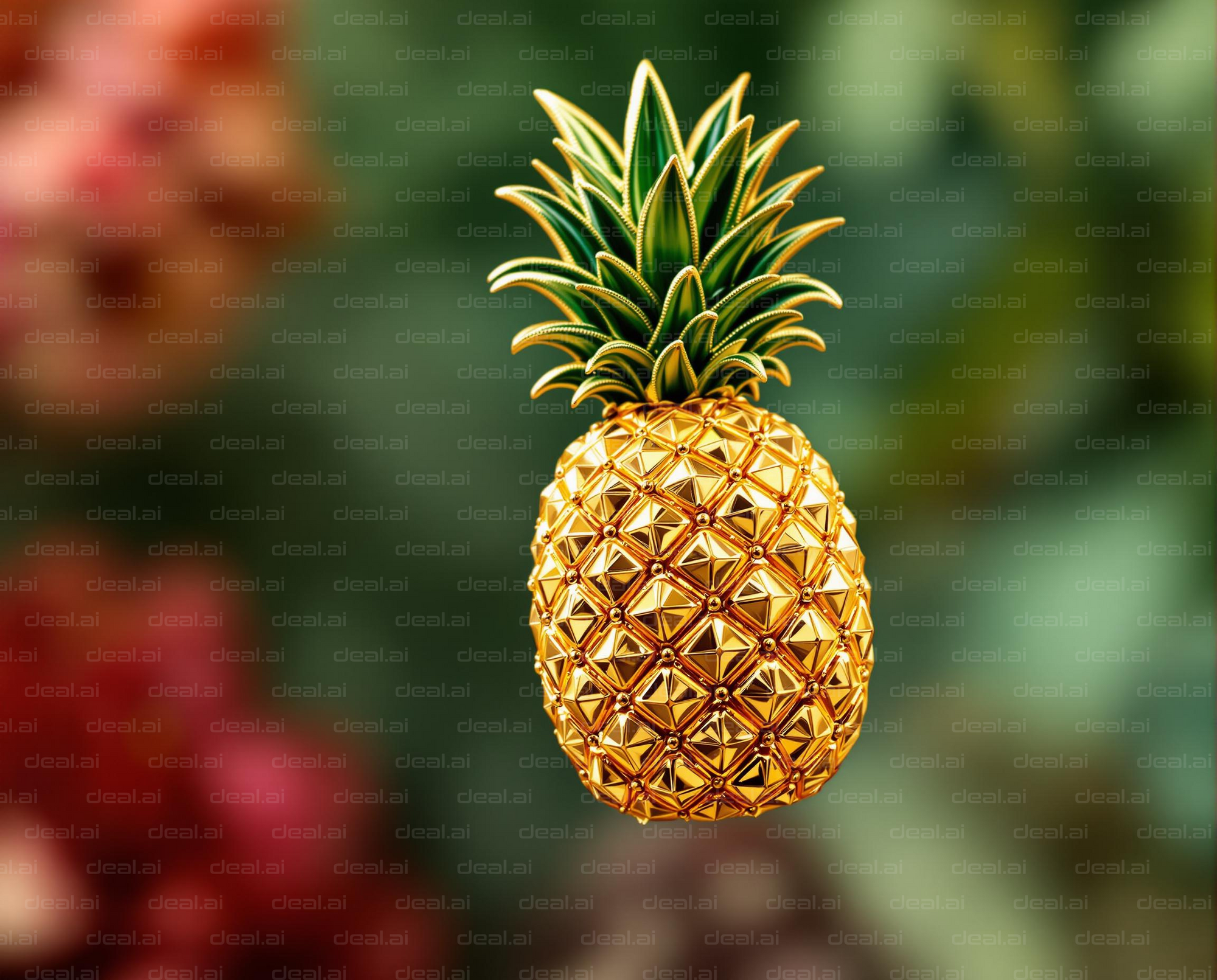 Golden Pineapple on Display