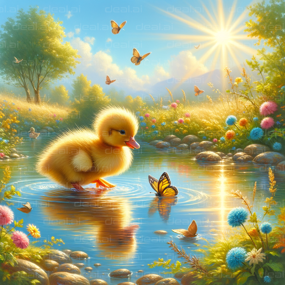 Duckling's Enchanted Springtime Stroll