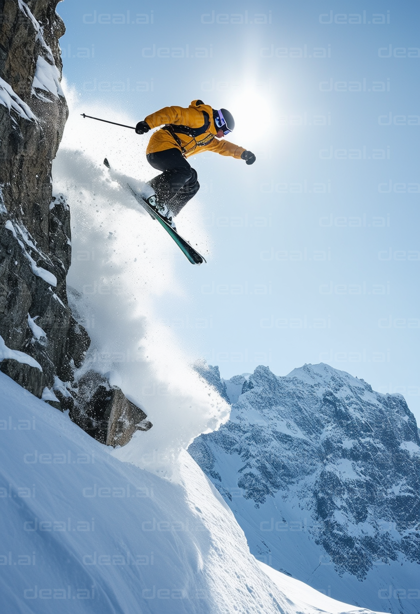 Extreme Cliff Jumping on Skis