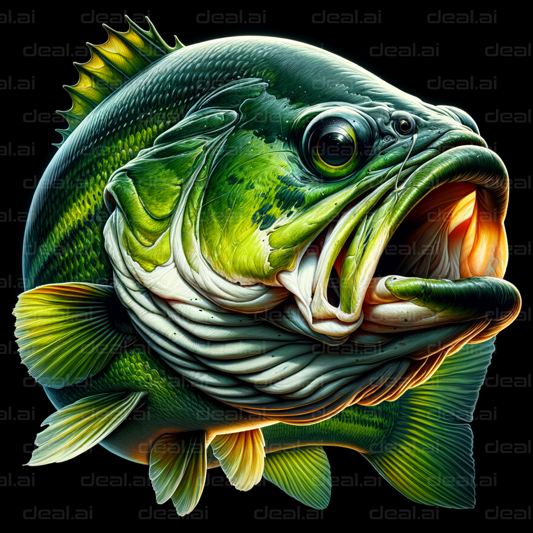 "Vibrant Close-up of a Largemouth Bass"