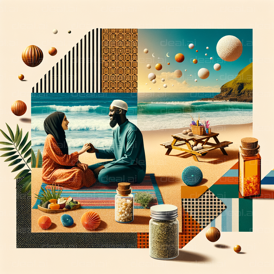Colorful Beach Picnic in Harmony