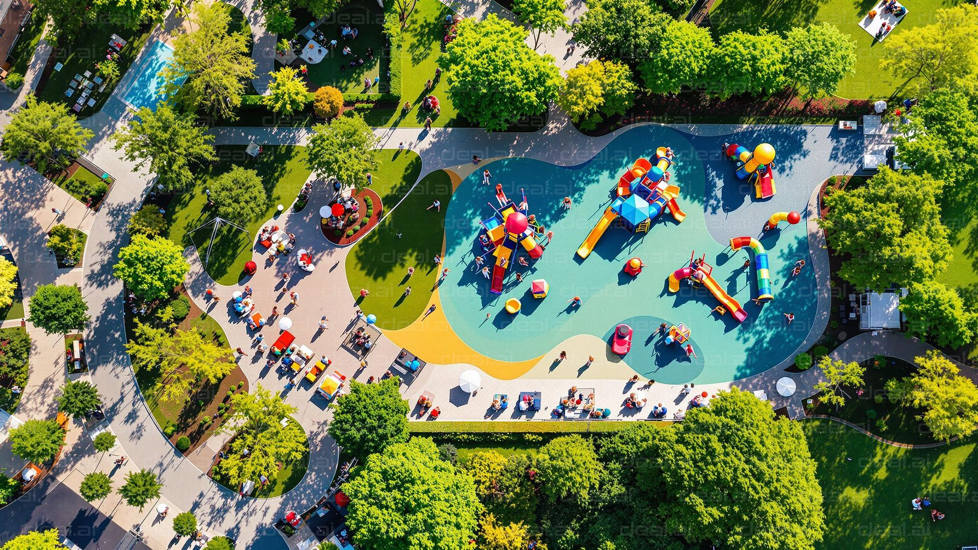 Colorful Park Playground Fun
