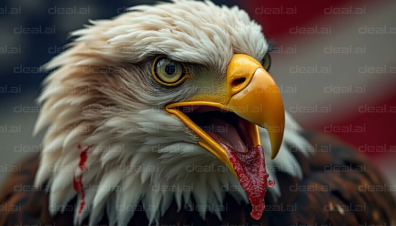 Fierce Eagle with Bloodstained Beak