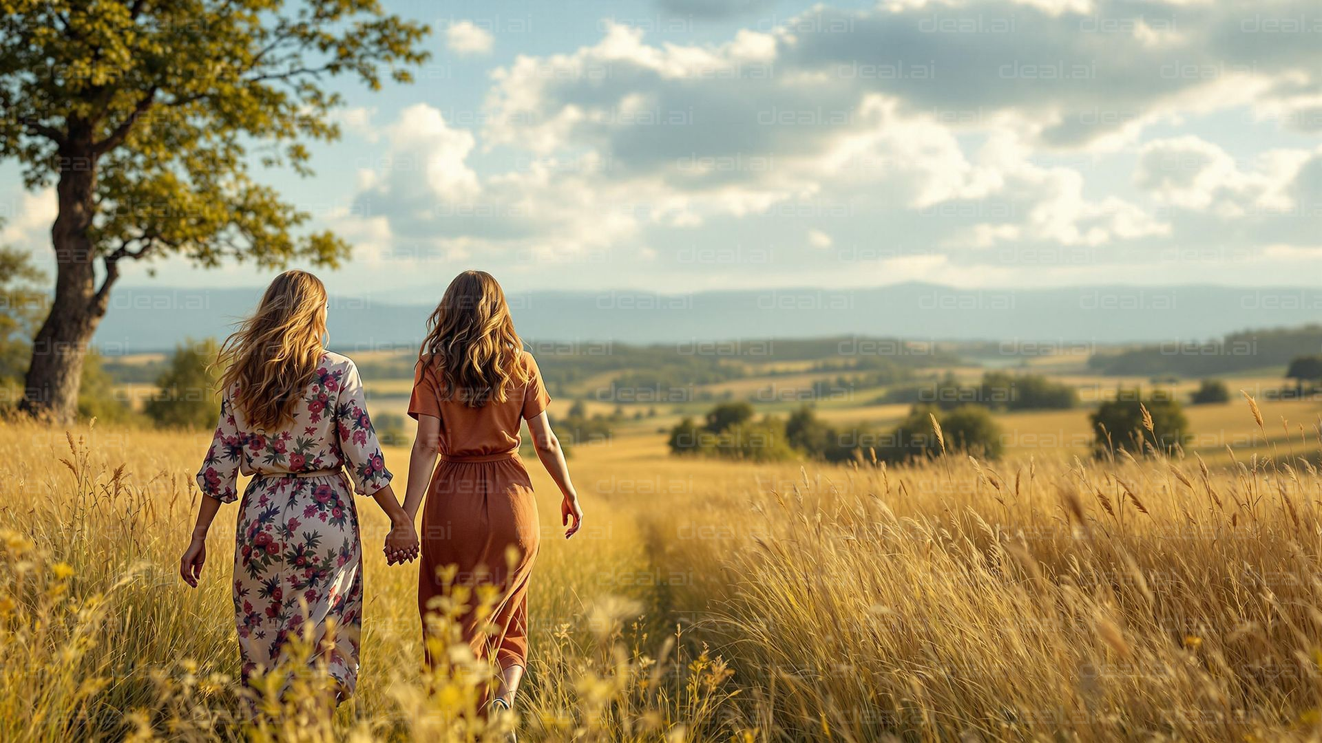 Strolling Through Golden Fields