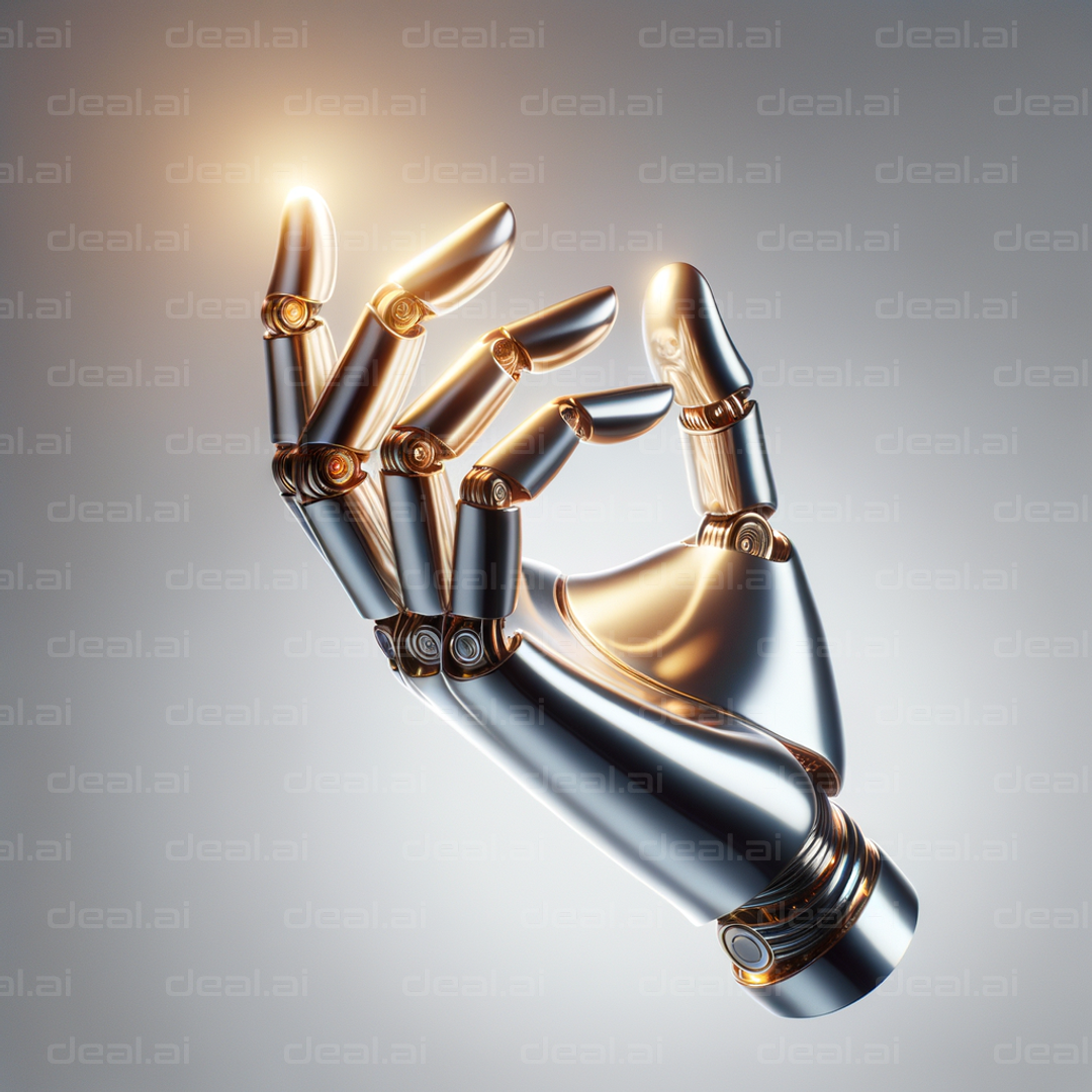 Futuristic Robotic Hand Illuminated